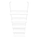 I 3687 Bookcase - 72"H Ladder White / White Metal - Furniture Depot (7881122971896)