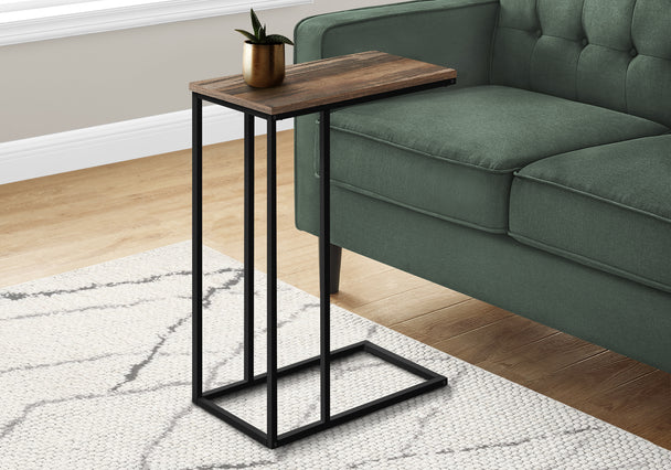 I 3764 Accent Table - 25"H / Brown Reclaimed / Black Metal - Furniture Depot (7881123528952)