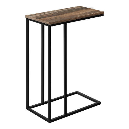 I 3764 Accent Table - 25"H / Brown Reclaimed / Black Metal - Furniture Depot (7881123528952)