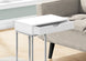 I 3774 Accent Table - 25"H / White / Silver Metal - Furniture Depot (7881123791096)