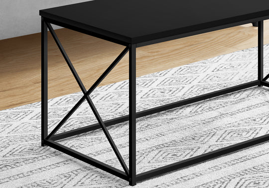 I 3781 Coffee Table - 40"L / Black / Black Metal - Furniture Depot (7881123889400)