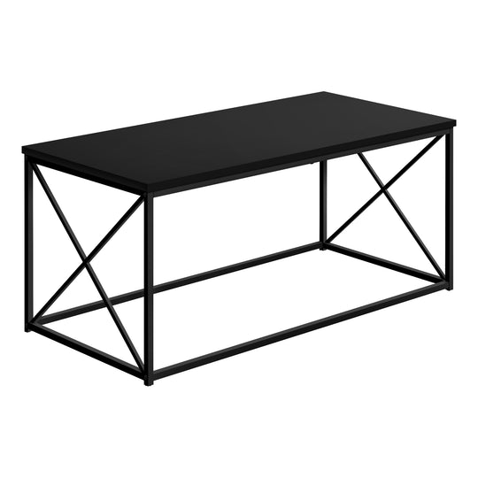 I 3781 Coffee Table - 40"L / Black / Black Metal - Furniture Depot (7881123889400)