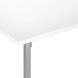 I 3790 Coffee Table - 40"L / White / Silver Metal - Furniture Depot