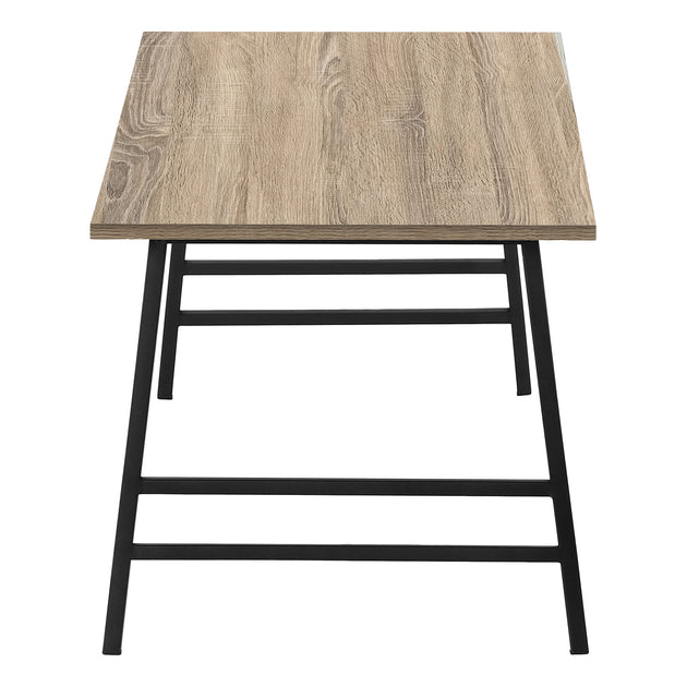 I 3792 Coffee Table - 40"L / Dark Taupe / Black Metal - Furniture Depot (7881124151544)