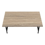 I 3792 Coffee Table - 40"L / Dark Taupe / Black Metal - Furniture Depot (7881124151544)
