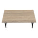 I 3792 Coffee Table - 40"L / Dark Taupe / Black Metal - Furniture Depot (7881124151544)