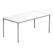 I 3795 Coffee Table - 40"L / White / Silver Metal - Furniture Depot (7881124184312)