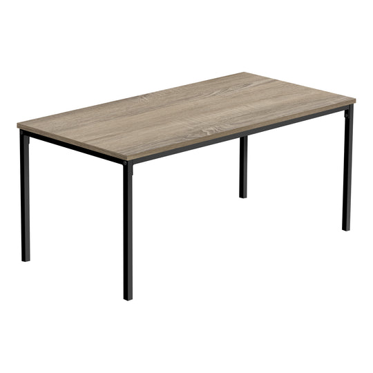 I 3797 Coffee Table - 40"L / Dark Taupe / Black Metal - Furniture Depot (7881124249848)