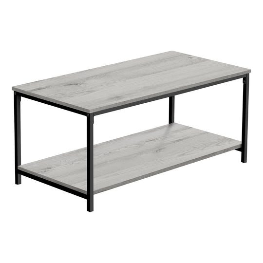 I 3801 Coffee Table - 40"L / Grey / Black Metal - Furniture Depot