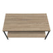 I 3802 Coffee Table - 40"L / Dark Taupe / Black Metal - Furniture Depot (7881124348152)
