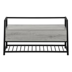 I 4500 Bench - 42"L / Grey Storage / Black Metal - Furniture Depot (7881124380920)