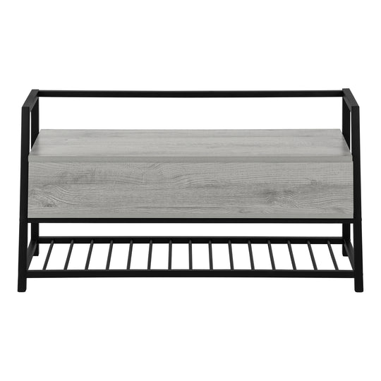 I 4500 Bench - 42"L / Grey Storage / Black Metal - Furniture Depot (7881124380920)