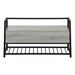 I 4500 Bench - 42"L / Grey Storage / Black Metal - Furniture Depot (7881124380920)