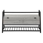 I 4500 Bench - 42"L / Grey Storage / Black Metal - Furniture Depot (7881124380920)