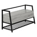 I 4500 Bench - 42"L / Grey Storage / Black Metal - Furniture Depot (7881124380920)