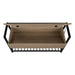 I 4501 Bench - 42"L / Dark Taupe Storage / Black Metal - Furniture Depot (7881124413688)