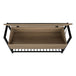 I 4501 Bench - 42"L / Dark Taupe Storage / Black Metal - Furniture Depot (7881124413688)