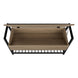 I 4501 Bench - 42"L / Dark Taupe Storage / Black Metal - Furniture Depot (7881124413688)