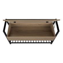 Load image into Gallery viewer, I 4501 Bench - 42&quot;L / Dark Taupe Storage / Black Metal - Furniture Depot (7881124413688)
