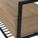 I 4501 Bench - 42"L / Dark Taupe Storage / Black Metal - Furniture Depot (7881124413688)