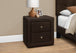 I 5601 Bedroom Accent - 21"H / Brown Leather-Look Night Stand - Furniture Depot