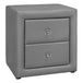 I 5602 Bedroom Accent - 21"H / Grey Leather-Look Night Stand - Furniture Depot (7881124708600)