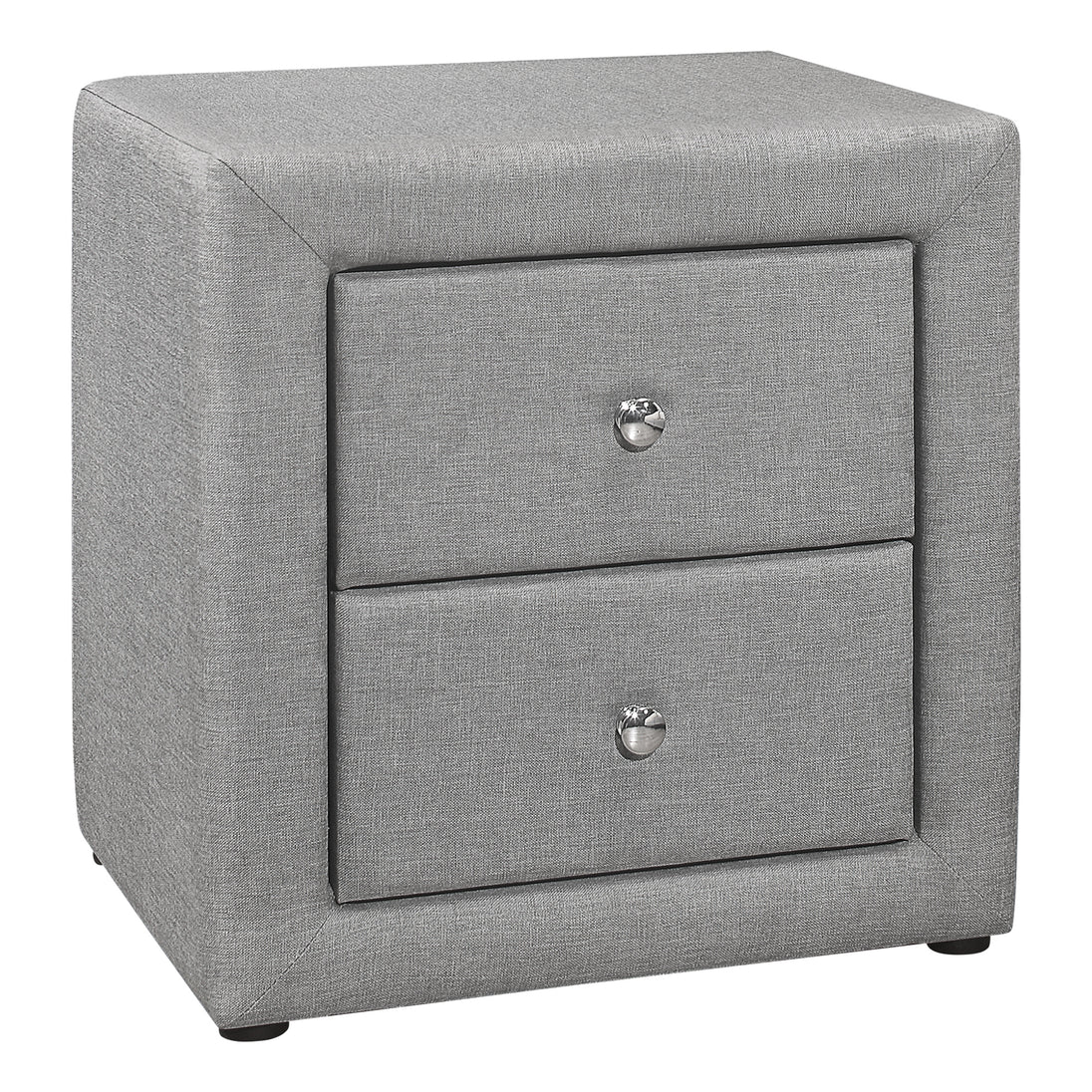 I 5604 Bedroom Accent - 21"H / Grey Linen Night Stand - Furniture Depot (7881124774136)