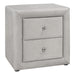 I 5606 Bedroom Accent - 21"H / Light Grey Velvet Night Stand - Furniture Depot (7881124872440)