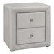I 5606 Bedroom Accent - 21"H / Light Grey Velvet Night Stand - Furniture Depot (7881124872440)
