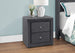 I 5607 Bedroom Accent - 21"H / Dark Grey Velvet Night Stand - Furniture Depot (7881124905208)