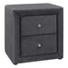 I 5607 Bedroom Accent - 21"H / Dark Grey Velvet Night Stand - Furniture Depot (7881124905208)