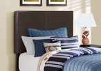 I 5910T Bed - Twin Size / Dark Brown Leather-Look - Furniture Depot