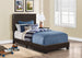 I 5910T Bed - Twin Size / Dark Brown Leather-Look - Furniture Depot