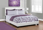 I 5911Q Bed - Queen Size / White Leather-Look - Furniture Depot (7881125069048)