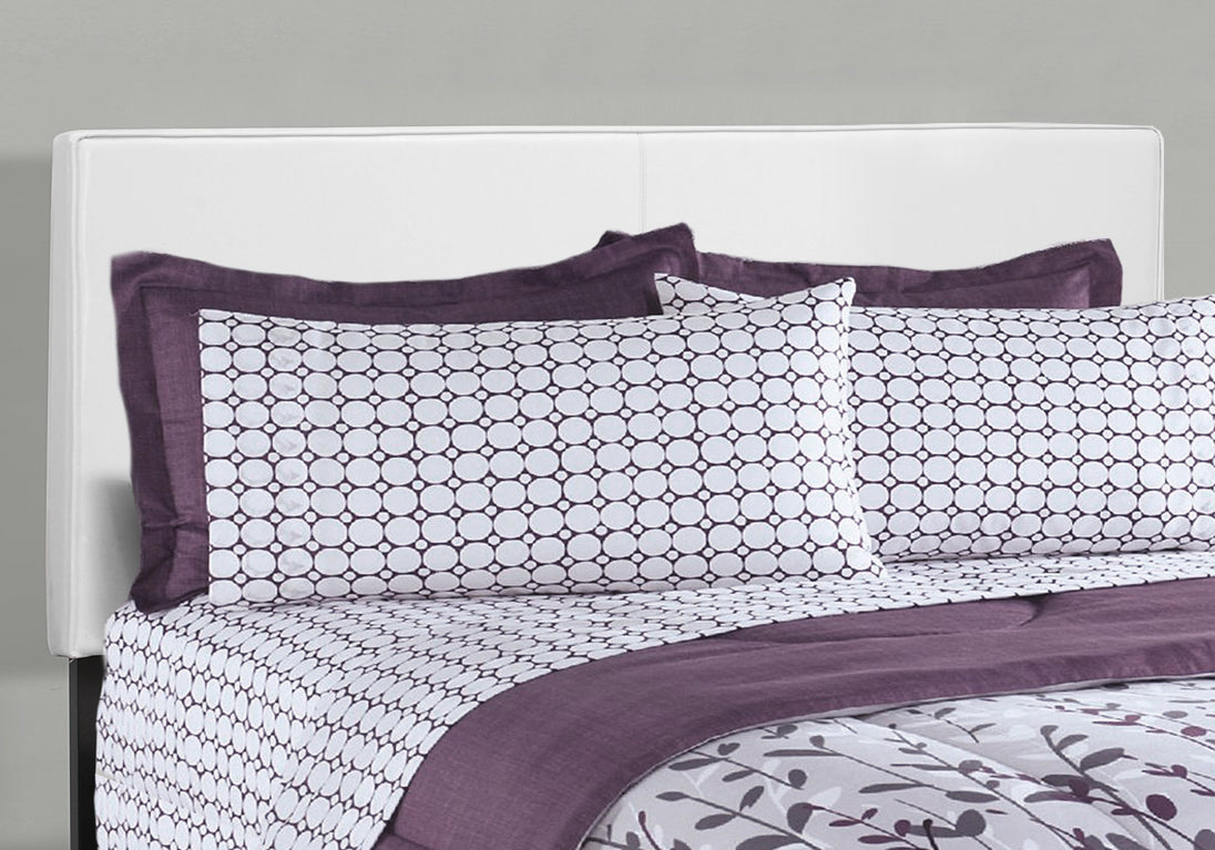 I 5911Q Bed - Queen Size / White Leather-Look - Furniture Depot (7881125069048)