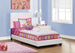I 5911T Bed - Twin Size / White Leather-Look - Furniture Depot
