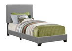 I 5912T Bed - Twin Size / Grey Leather-Look - Furniture Depot (7881125134584)