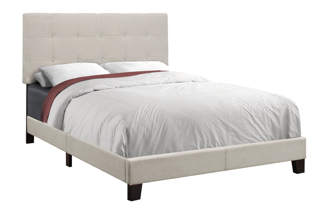 I 5921F Bed - Full Size / Beige Linen - Furniture Depot (7881125265656)