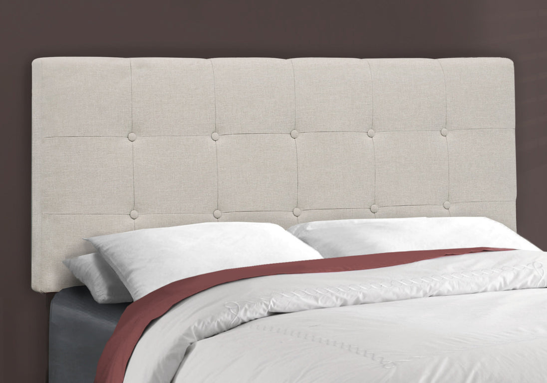 I 5921F Bed - Full Size / Beige Linen - Furniture Depot (7881125265656)