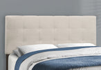 I 5921Q Bed - Queen Size / Beige Linen - Furniture Depot (7881125298424)