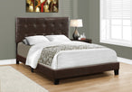 I 5922F Bed - Full Size / Dark Brown Leather-Look - Furniture Depot