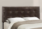 I 5922Q Bed - Queen Size / Dark Brown Leather-Look - Furniture Depot