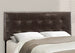I 5922Q Bed - Queen Size / Dark Brown Leather-Look - Furniture Depot