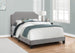 I 5925F Bed - Full Size / Grey Linen With Chrome Trim - Furniture Depot (7881125462264)
