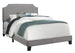 I 5925F Bed - Full Size / Grey Linen With Chrome Trim - Furniture Depot (7881125462264)
