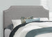 I 5925F Bed - Full Size / Grey Linen With Chrome Trim - Furniture Depot (7881125462264)