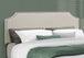 I 5926Q Bed - Queen Size / Beige Linen With Antique Brass Trim - Furniture Depot (7881125527800)