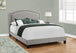 I 5936Q Bed - Queen Size / Grey Linen With Chrome Trim - Furniture Depot (7881125560568)