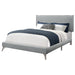 I 5950Q Bed - Queen Size / Grey Linen With Chrome Legs - Furniture Depot (7881125626104)