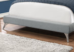 I 5950Q Bed - Queen Size / Grey Linen With Chrome Legs - Furniture Depot (7881125626104)